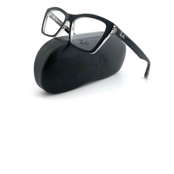Ray-Ban Accessories - New Ray-Ban Frames Black Clear Acetate RB5316 2034 53 16 140 Unisex Eyeglasses